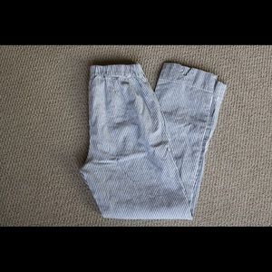 BRANDY MELVILLE STRIPED BLUE AND WHITE PANTS